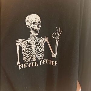 Chic Black Skeleton Graphic Tee
